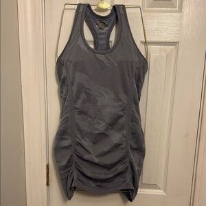 Athleta Gray Ruched Fitted Tank Top #305